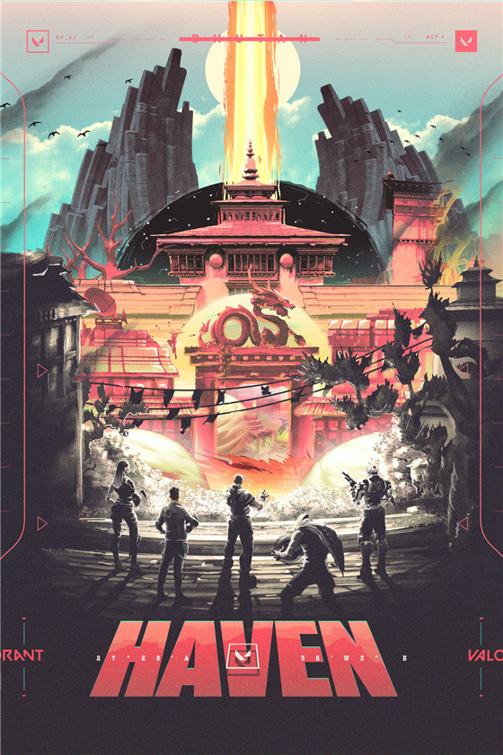 2022 Online Game Valorant Maps Poster Reyna Jett Valorant Gaming Gamer Painting Wall Art Kawaii Game 6 - Valorant Store