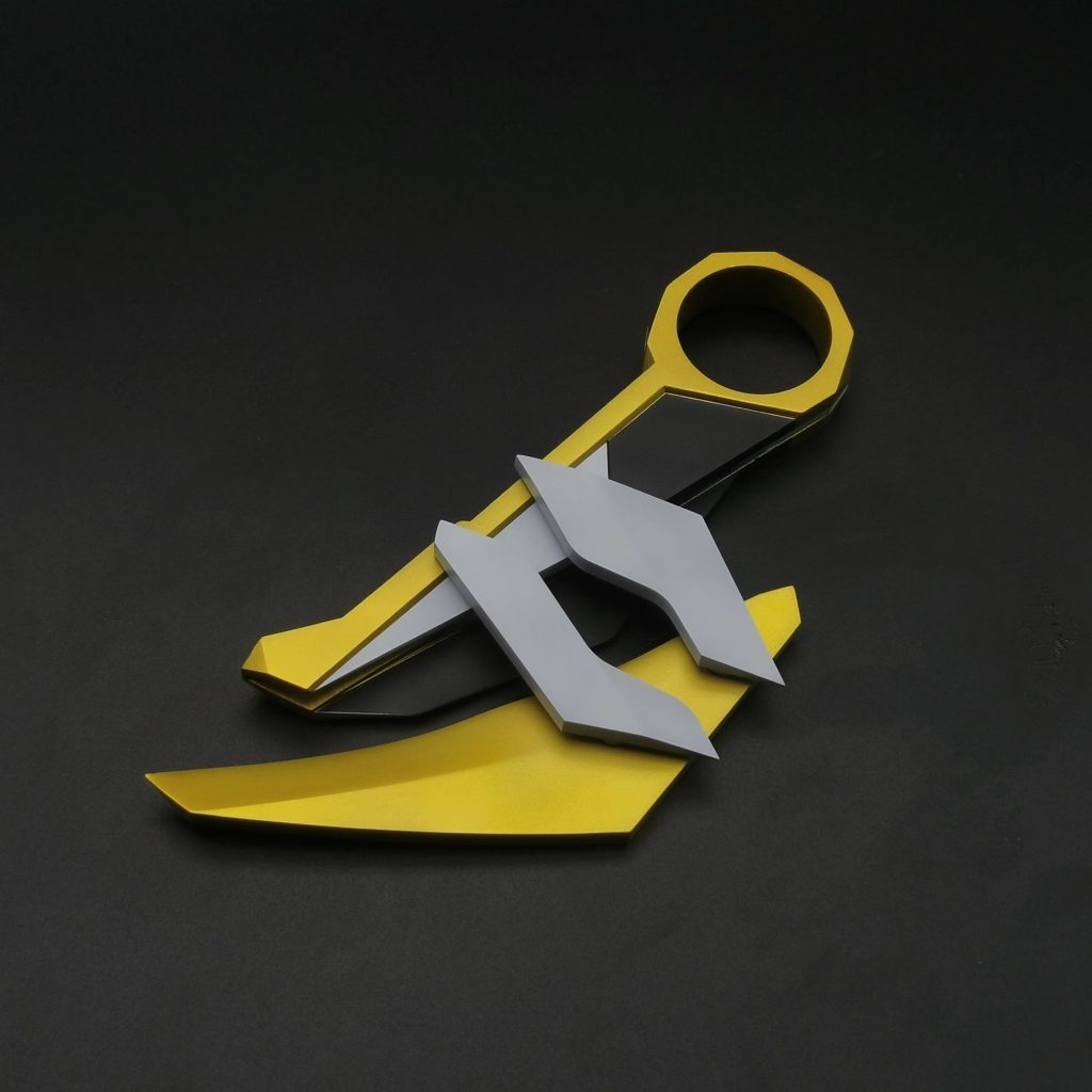 25cm Valorant Weapon Prime 2 0 Purple Gold Tide Illusion Plastic Sword Karambit Katana Sword Collection 3 - Valorant Store