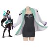 Game Valorant Sage Cosplay Costume Dress With Coat Set Sage Sexy Dress Uniform Women Halloween Carnival - Valorant Store