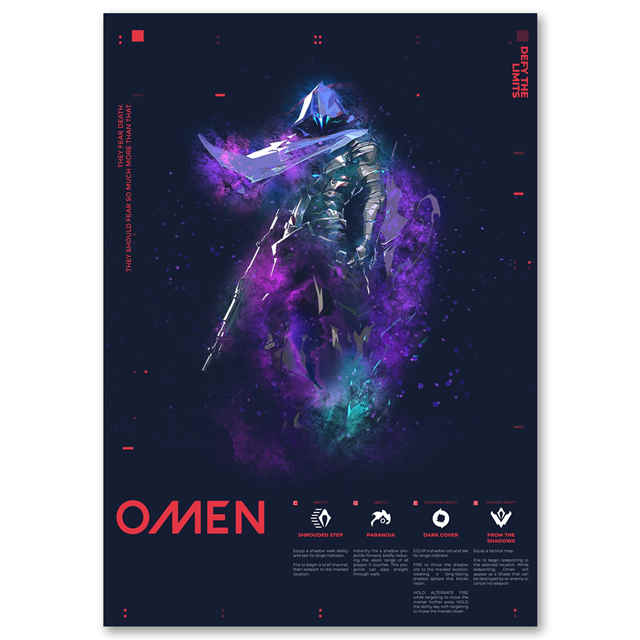 Hot Esports Gaming Valorant Anime Figure Posters Print Viper Reyna Canvas Painting Wall Art Pictures For 13 - Valorant Store