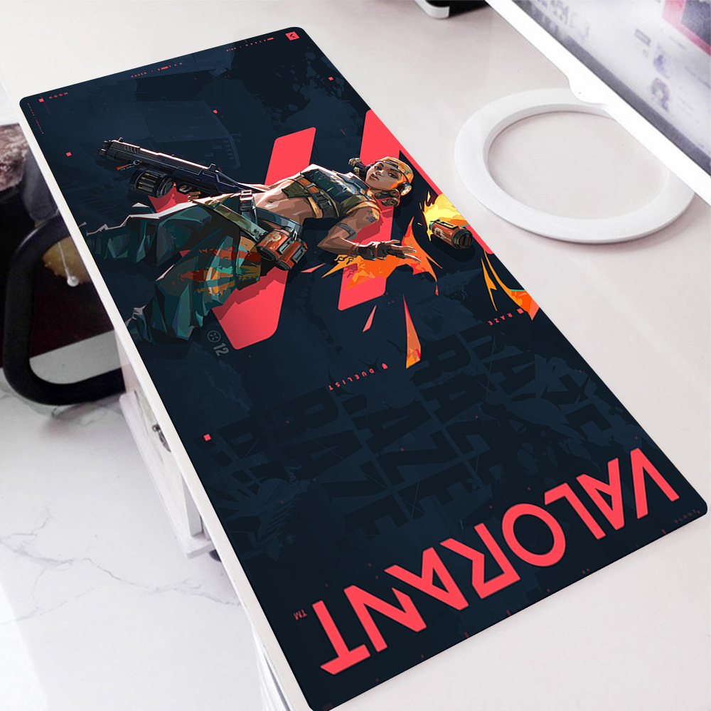 Hot Game Valorant HD Printing Mouse Pad Computer Pc Gamer Large Desk Pads Computer Lock Edge 10 - Valorant Store