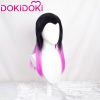 IN STOCK Reyna Wig Cosplay Game Valorant Cosplay DokiDoki Women Black Purple Long Hair Heat Resistant 2 - Valorant Store
