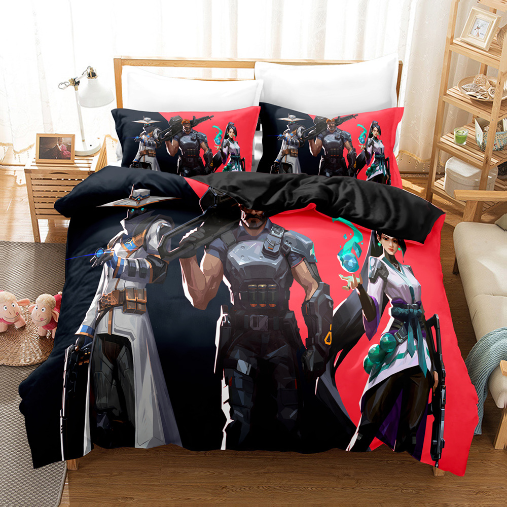 VALORANT Shooting Game Quilt Cover Twin Full Size With Pillowcase Home Textile Gift Bedding Set 11 - Valorant Store