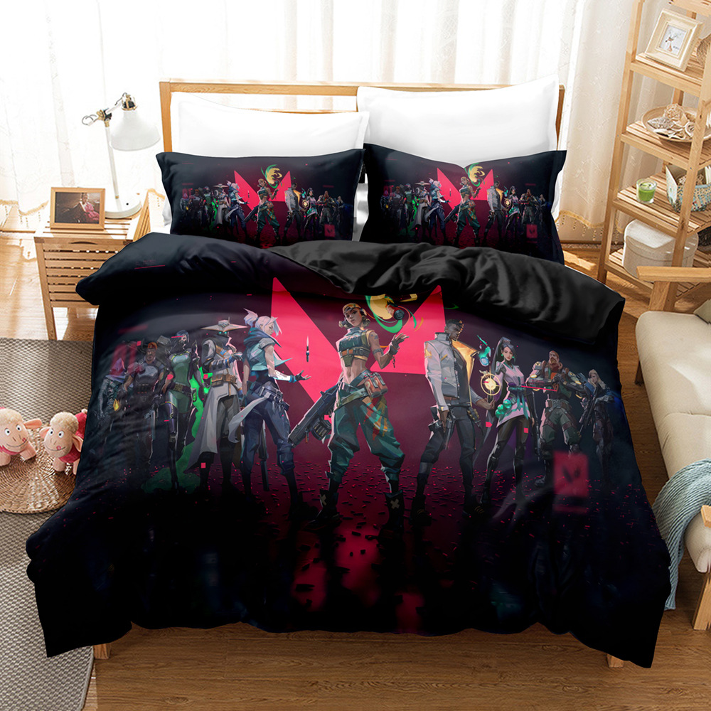 VALORANT Shooting Game Quilt Cover Twin Full Size With Pillowcase Home Textile Gift Bedding Set 14 - Valorant Store