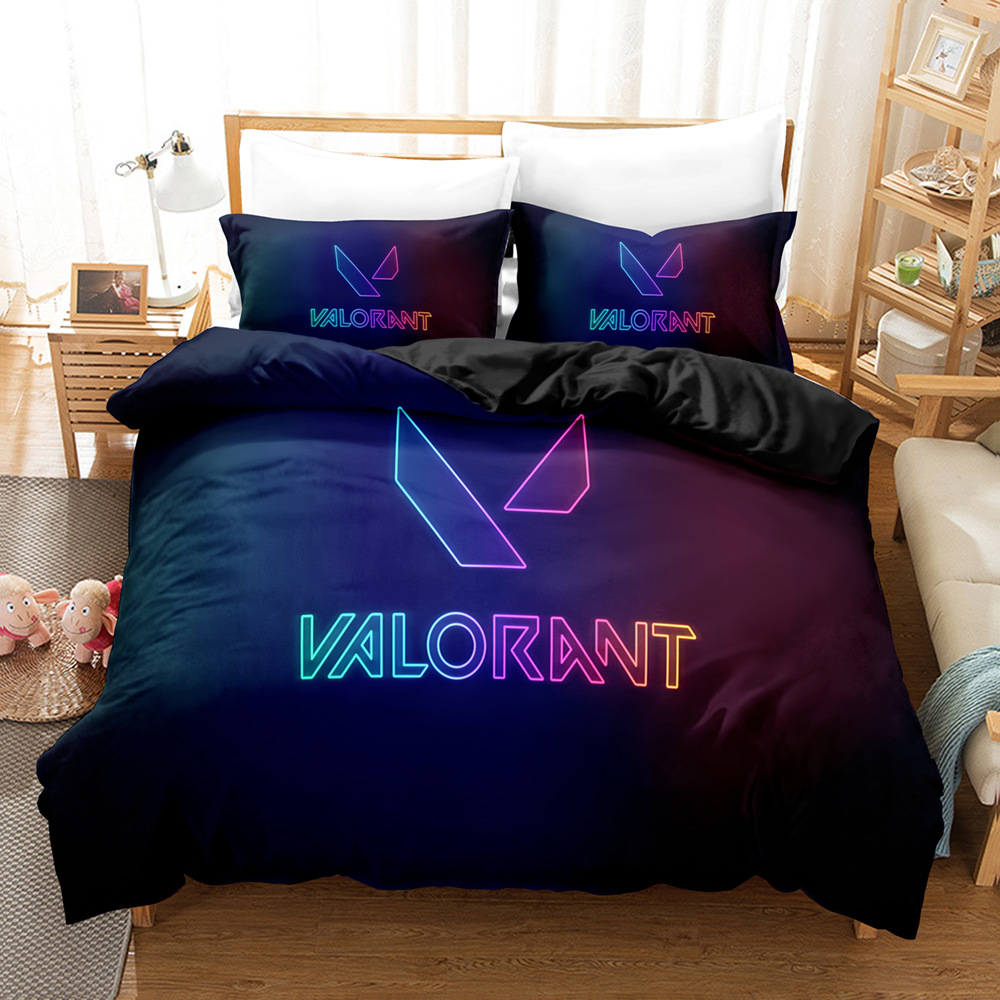 VALORANT Shooting Game Quilt Cover Twin Full Size With Pillowcase Home Textile Gift Bedding Set 9 - Valorant Store