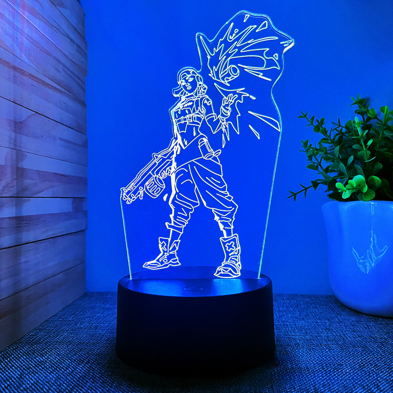 Valorant Figure Game Character Night Lamp Luminous Variable Color Ornaments Game Peripheral Display Model Figure Gifts 3 - Valorant Store