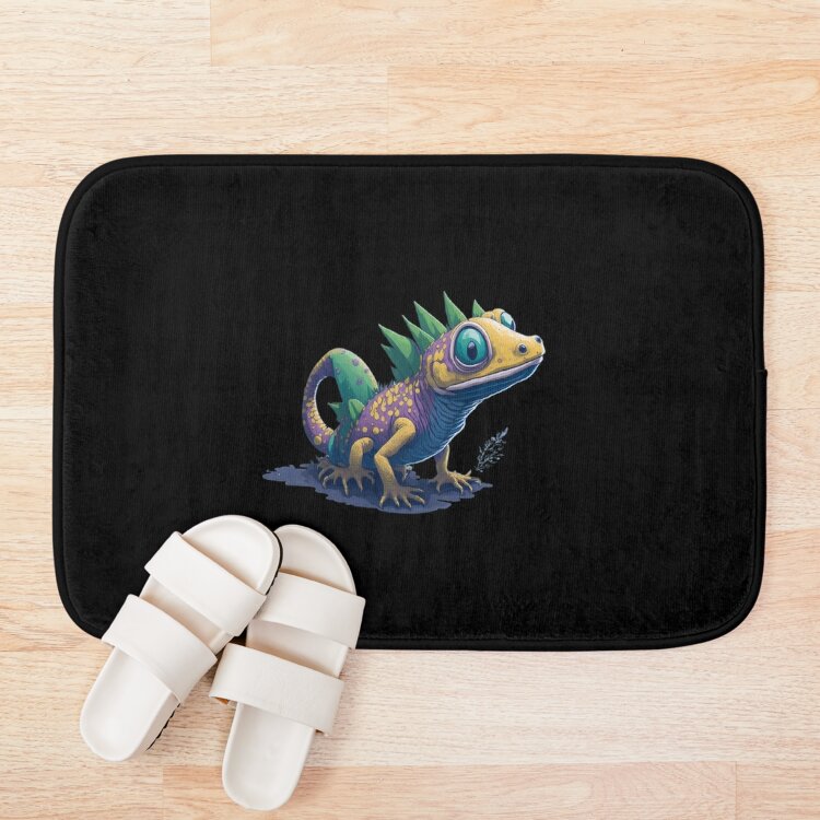 Gamer'S Perfect Illustration - Adorable Valorant Gekko Bath Mat Official Valorant Store
