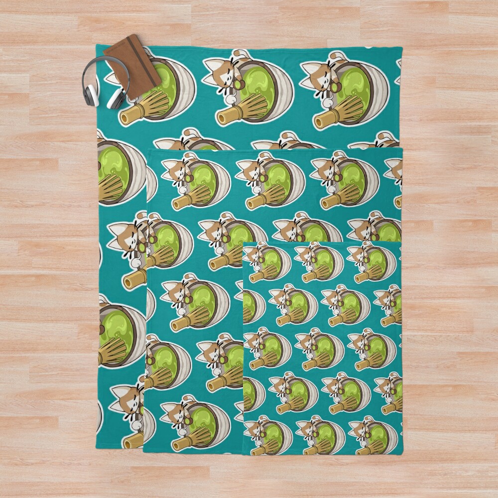 Matcha Break Spray Throw Blanket Official Valorant Store