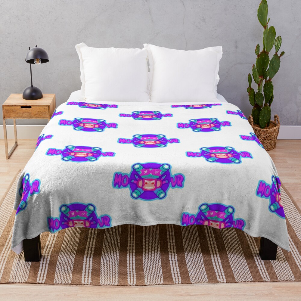 Glitchpop Monkey Throw Blanket Official Valorant Store