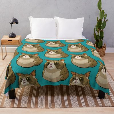Excuse Me Cat Spray Throw Blanket Official Valorant Store