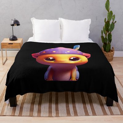 Gamer'S Perfect Illustration - Adorable Valorant Gekko Throw Blanket Official Valorant Store