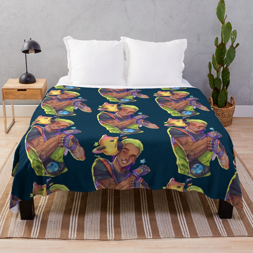 Gekko I Really Like Him Throw Blanket Official Valorant Store