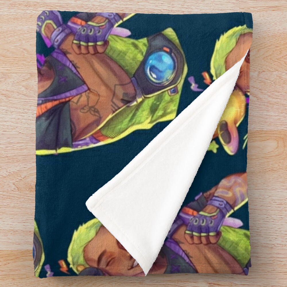 Gekko I Really Like Him Throw Blanket Official Valorant Store
