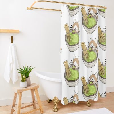Matcha Break Spray Shower Curtain Official Valorant Store