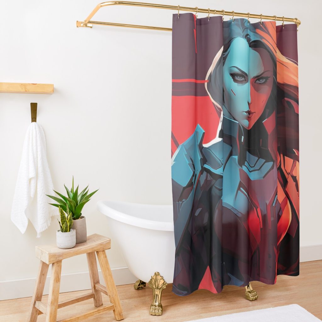 Valorant Illustration Shower Curtain Official Valorant Store