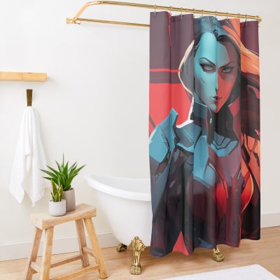 Valorant Illustration Shower Curtain Official Valorant Store