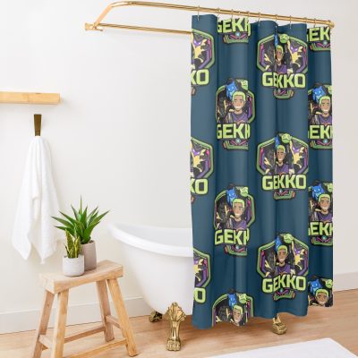 Gekko Badge Shower Curtain Official Valorant Store
