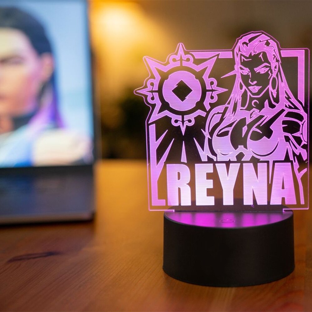 Hot Gaming Valorant Nightlight Killjoy Raze Viper Reyna Figure Colorful Table Lamp For Gamer Game Room 1 - Valorant Store
