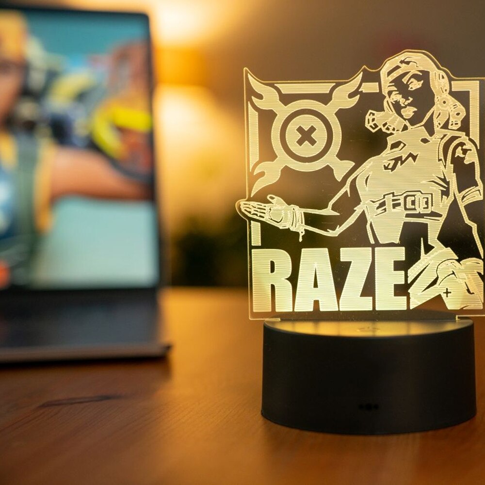 Hot Gaming Valorant Nightlight Killjoy Raze Viper Reyna Figure Colorful Table Lamp For Gamer Game Room 3 - Valorant Store