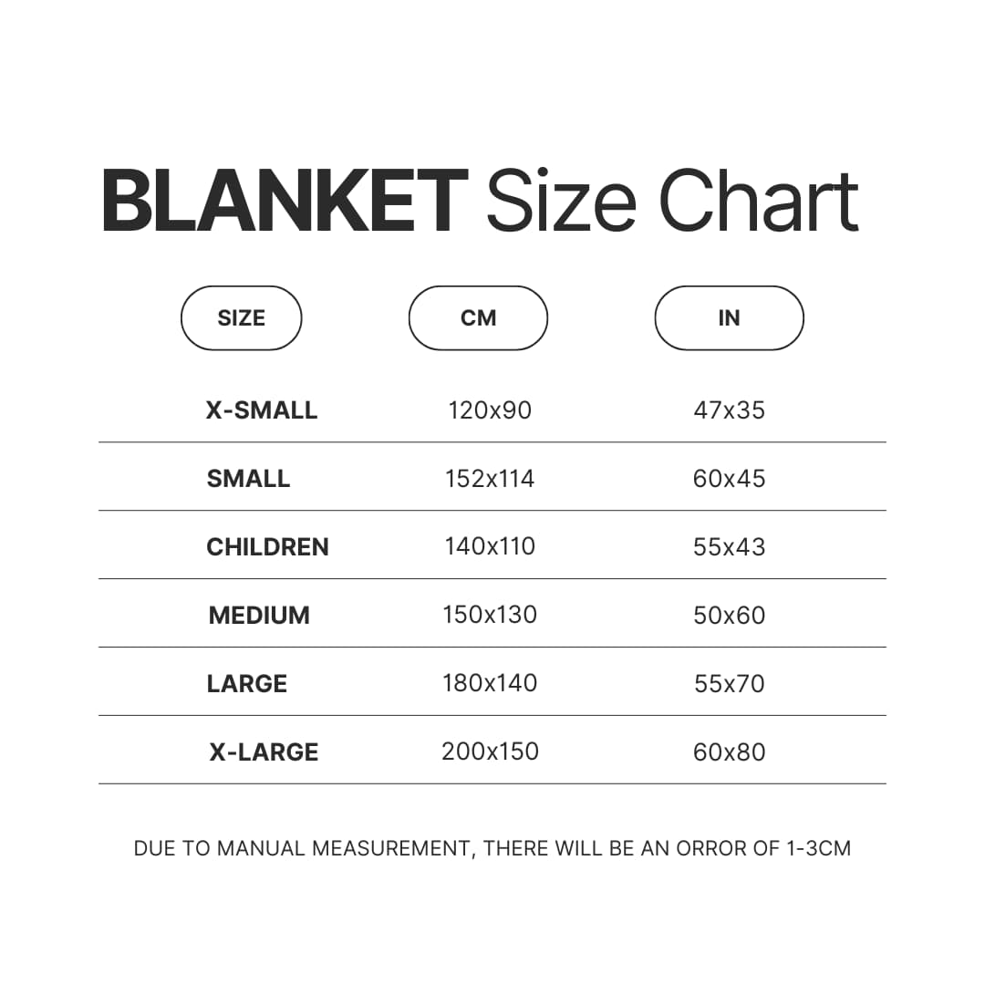 Blanket Size Chart - Valorant Store