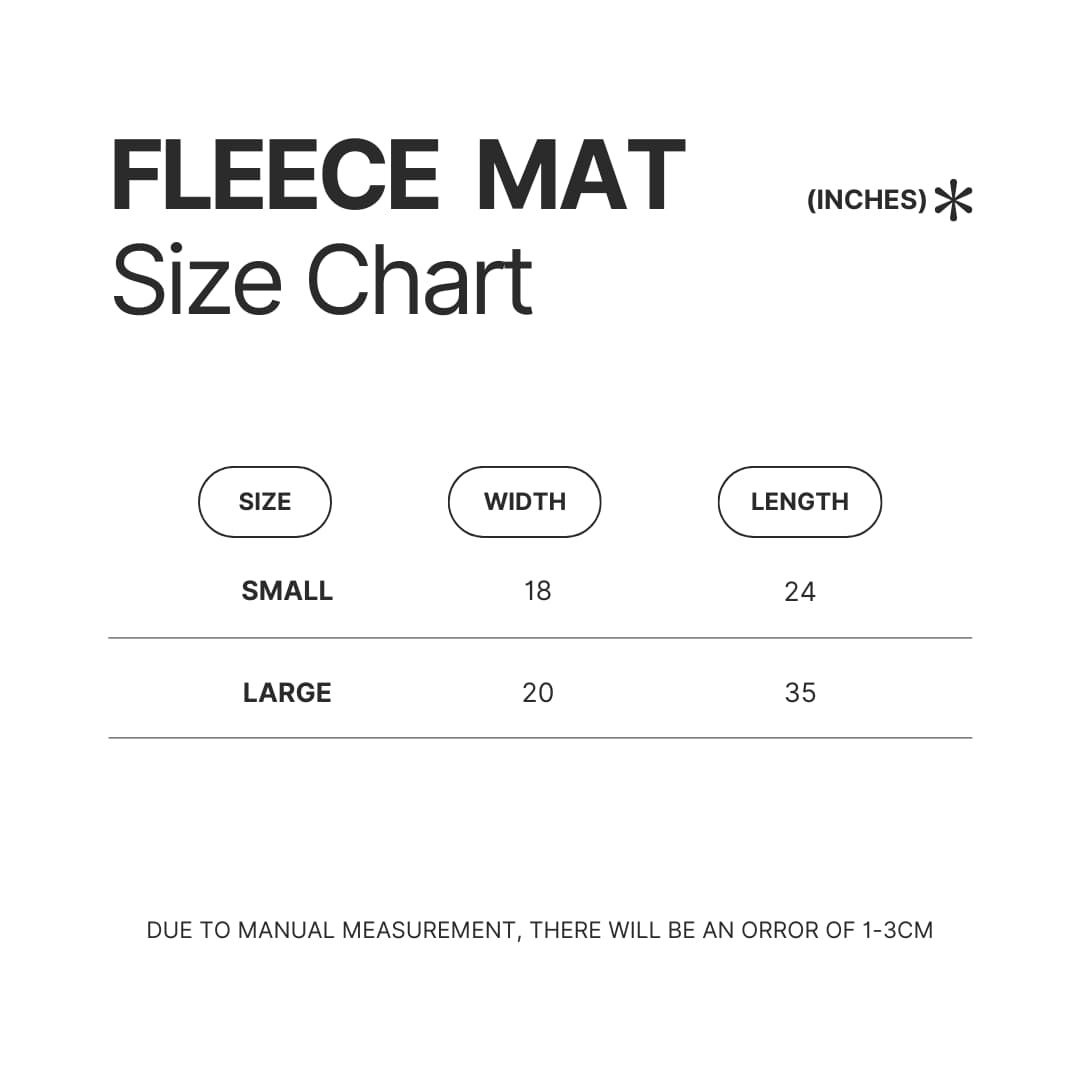 Fleece Mat Size Chart - Valorant Store