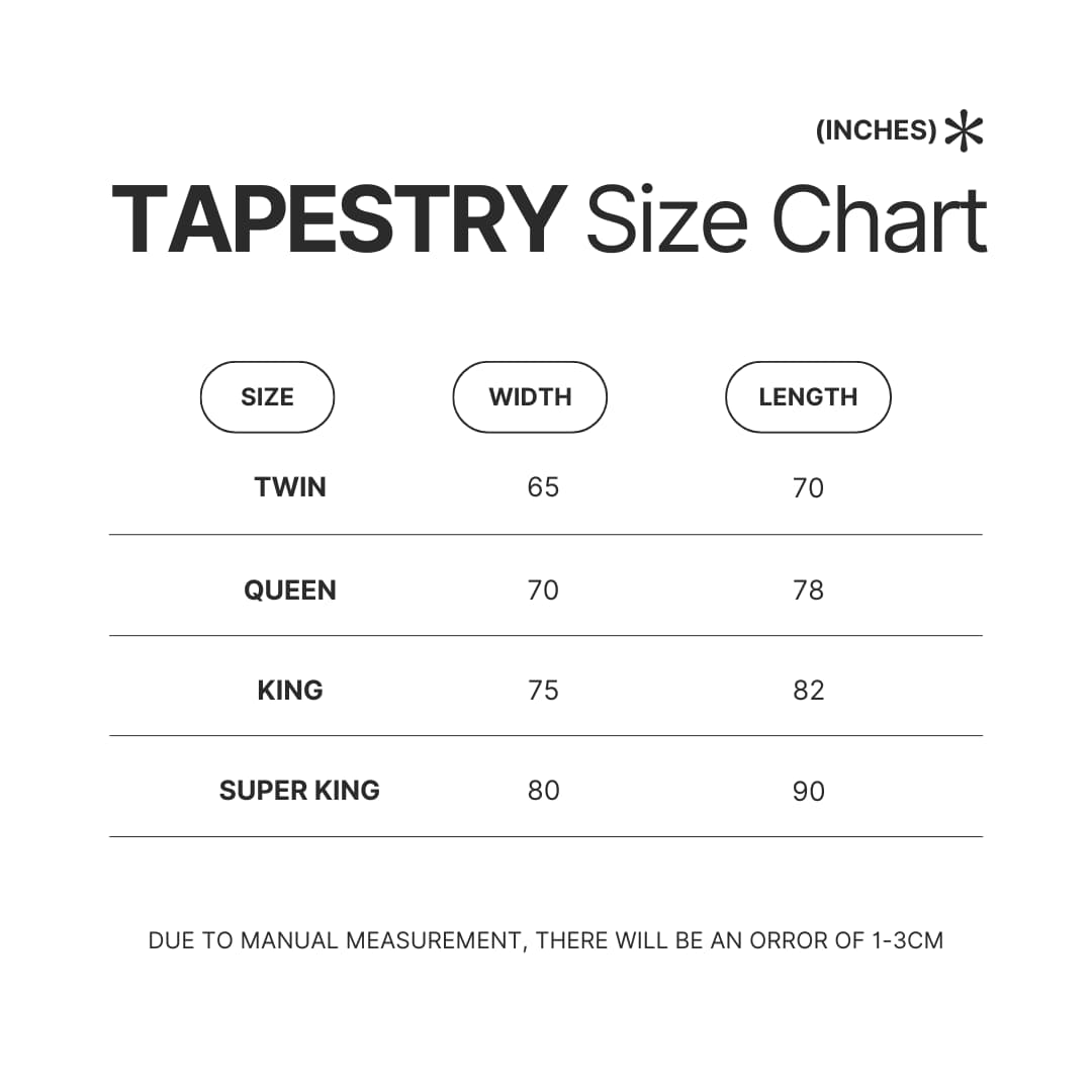 Tapestry Size Chart - Valorant Store