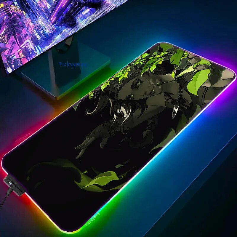 Valorant RGB Gaming Mousepad Big LED Gamer Mausepads PC Desk Mat Luminous Mouse Pad Large Keyboard 2 - Valorant Store