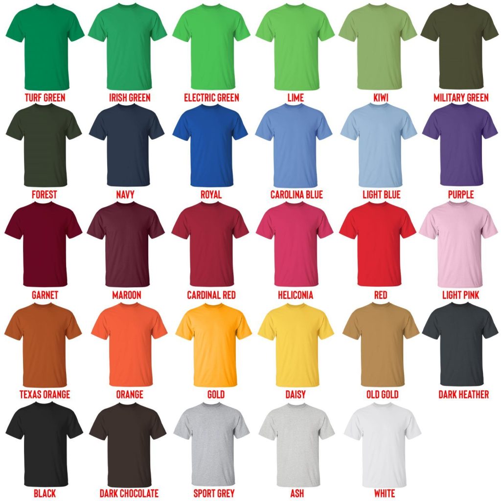 t shirt color chart - Valorant Store