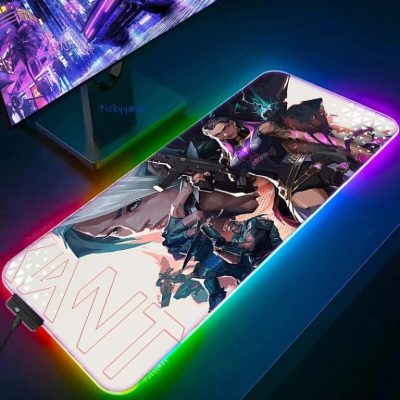 Valorant RGB Gaming Mousepad Big LED Gamer Mausepads PC Desk Mat Luminous Mouse Pad Large Keyboard 10 768x768 1 - Valorant Store
