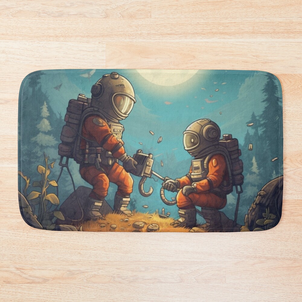 Outer Wilds Game Chart-topper Bath Mat